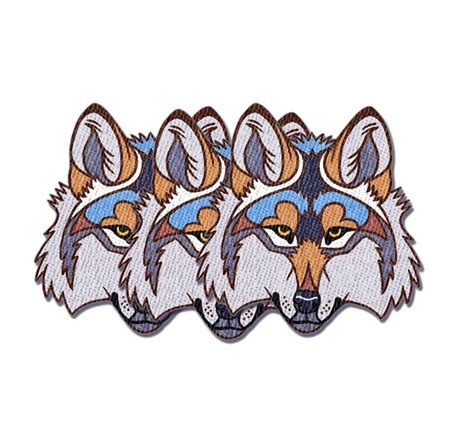 Mexican Gray Wolf Face 3 Embroidered Patch California Wolf Center