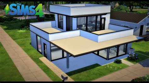The Sims 4 Speed Build Base Game No Cc Modern House Youtube