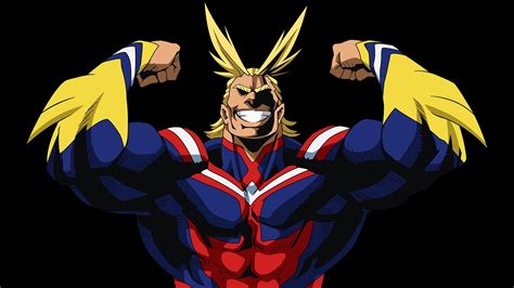 All Might Wallpaper Black Background Edit Rbokunoheroacademia