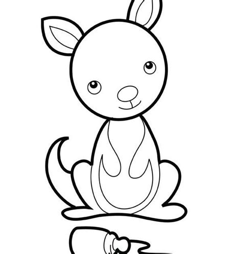 Kangaroo with baby in pouch. Best Coloring Pages Site: Baby Kangaroo In Pouch Coloring Page