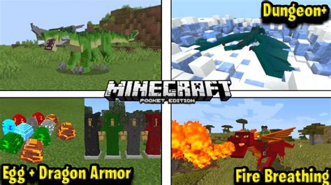 Best Dragon Mods For Minecraft Pe Addon 116 Youtube