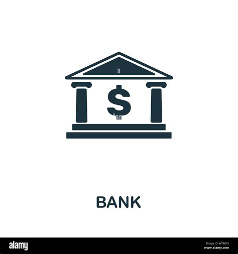 Bank Vector Icon Symbol Creative Sign From Icons Collection Filled