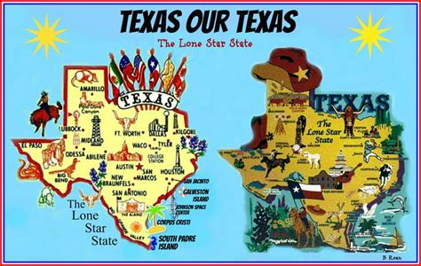 Texas Our Texas The Lone Star State World Map Money T Map