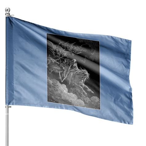 The Vision Of Death Screen Printed House Flags Gustave Dore Death