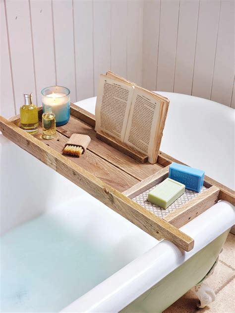 Live Edge Teak Wood Bath Caddy Reviews Cb2 Artofit