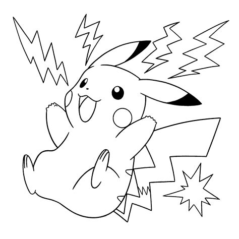 Coloriage Pikachu Gratuit à Imprimer