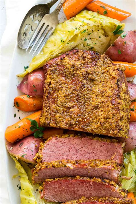 The beef cooks in less than 90 minutes and the vegetables take only two minutes. Corned Beef and Cabbage (Instant Pot) - Jessica Gavin