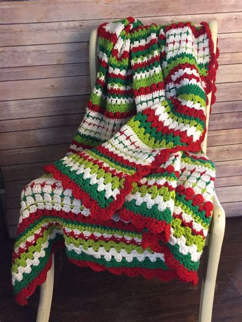 Holly Jolly Crochet Christmas Afghan Pattern Mantas De Ganchillo Para