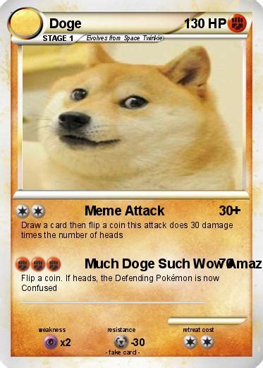 Pokémon Doge 2090 2090 Meme Attack My Pokemon Card