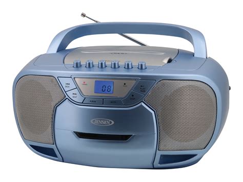 jensen cd 590 bl 1 watt portable stereo cd and cassette player recorder with am fm radio and