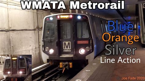 Wmata Metrorail Blue Orange And Silver Line Action Youtube