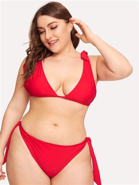 Plus Size Bikini Set Plus Size Swimwear Bbw Sexy Figure Dress Criss Cross Top Plus Size