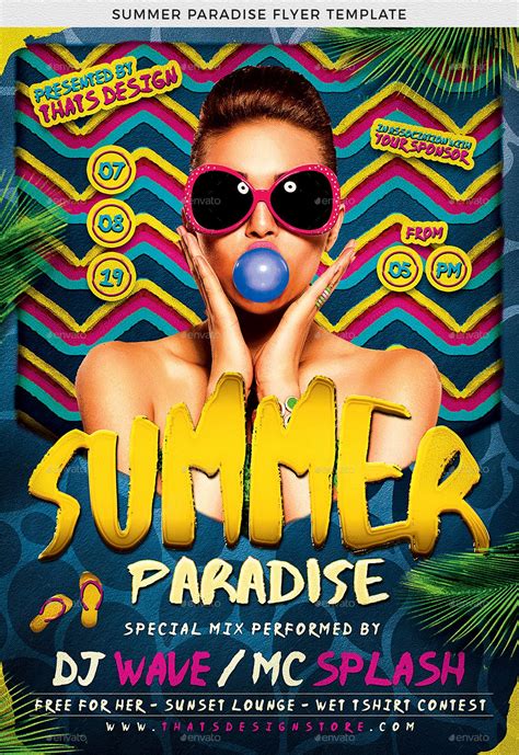 This toy is made of pleasant despite the high strength of the frame, it is not recommended to bend the parts of the toy too often and hard. Summer Paradise Flyer Template | Party flyer, Flyer, Flyer ...