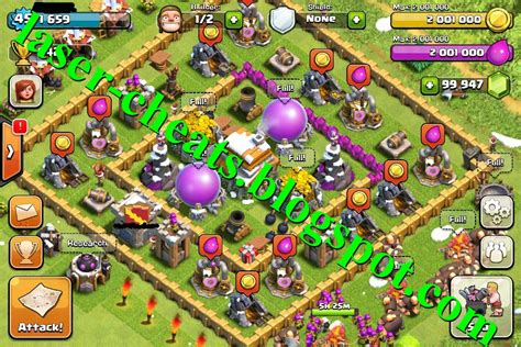 All you have to do is use the generator linked below. Laser Cheats: Clash of Clans Cheats [Unlimited Gems ...