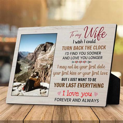 To My Wife Gift for Wife Custom Photo Plaque | 365Canvas