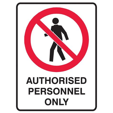 Cos Authorised Personnel Only Sign Poly
