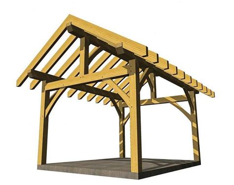 14x16 Timber Frame | Etsy | Pergola, Timber frame plans, Timber frame