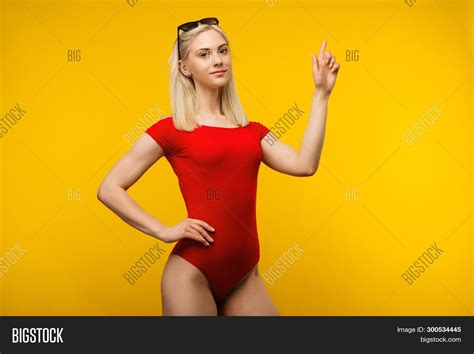 pretty blond lifeguard image and photo free trial bigstock