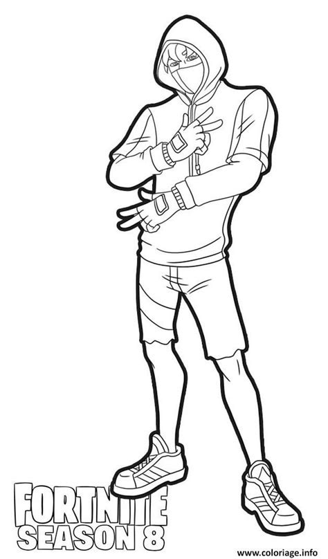coloriage fortnite skin bambi Coloriage Ikonik skin from Fortnite