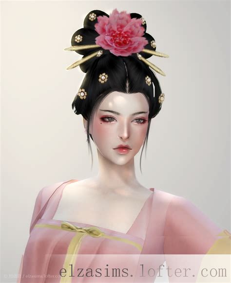 Sims 4 Geisha Hair