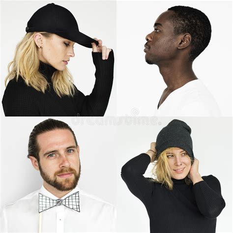 Collage Of Hipster People Posing Gesture Stock Photo Image Of Women