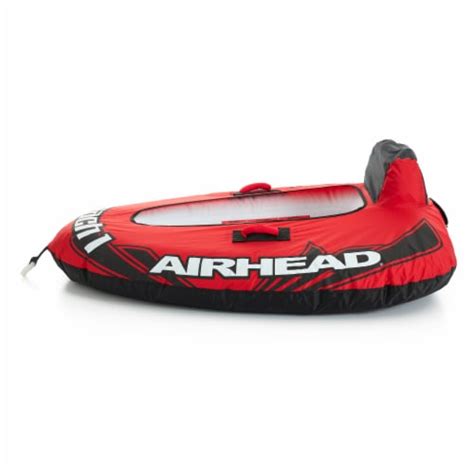 Airhead Mach 1 Inflatable Single Rider Towable Lake Ocean Water Tube Float Red 1 Piece