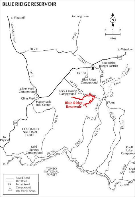 Map Directions To Blue Ridge Reservoir And Rock Crossing Campground