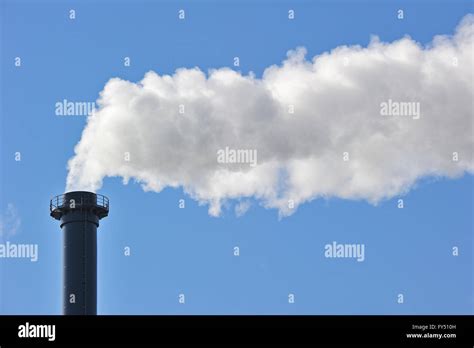 Conceptual Image Showing Air Pollution From Industry Showing Chimney