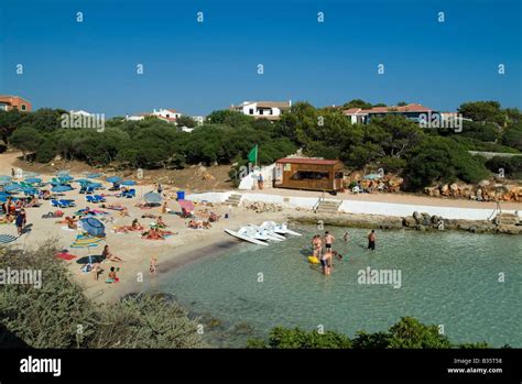 Beach At Sa Caleta Menorca Baleares Spain Stock Photo Alamy
