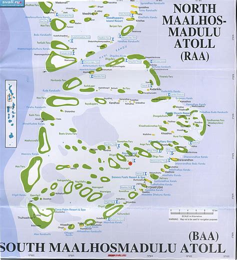 карты Карта атолла South Maalhosmadulu Baa Мальдивских островов