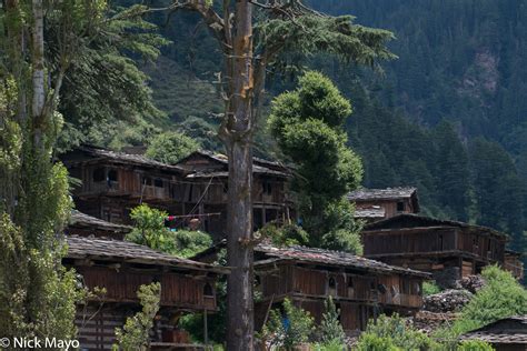 Wooden Houses In The Kulu Valley Jana Himachal Pradesh India 2016