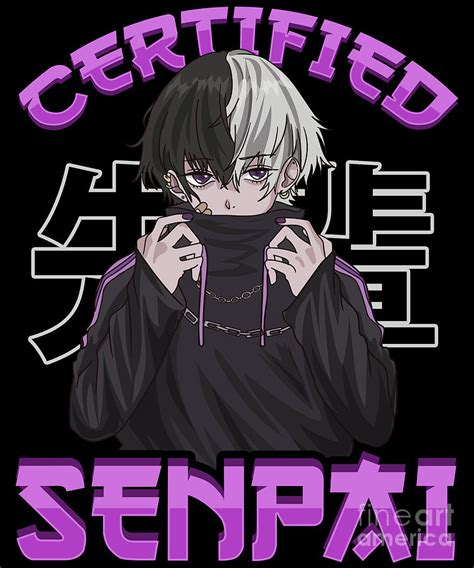 Certified Senpai Anime Otaku Manga Japanese Digital Art By The Perfect