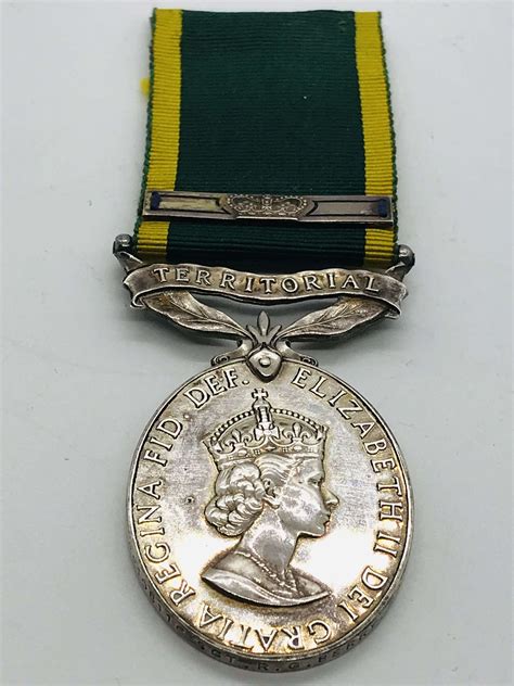 Queens Territorial Efficiency Medal And Bar In Long Service Medals