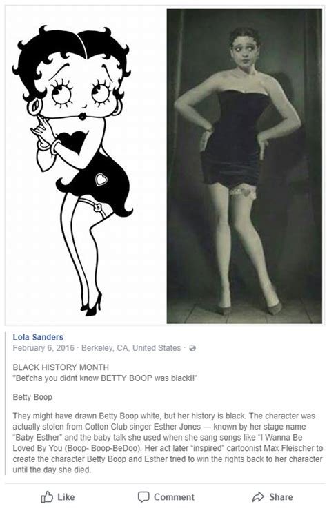 Was Betty Boop Based On Black Singer Esther Jones By Veritas Certum