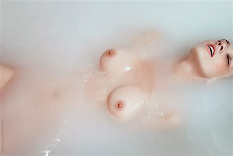 Naked Erotic Woman In A Milky Bath By Stocksy Contributor Sonja Lekovic Stocksy
