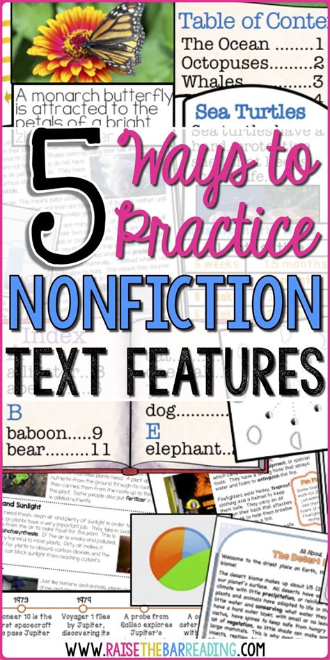 We not only show the diﬀerent segments as in 1, 17, but we. 5 Ways to Practice Nonfiction Text Features - Raise the ...