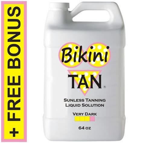 Bikini Tan Very Dark 64 Oz Spray Tanning Solution Sunless Self