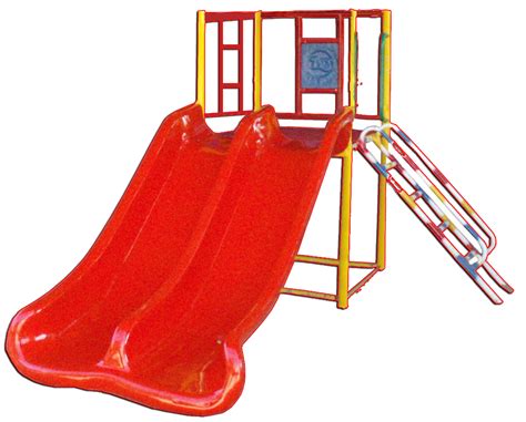 Red Fibreglass Playground Slides For Garden Age Group 6 12 Year