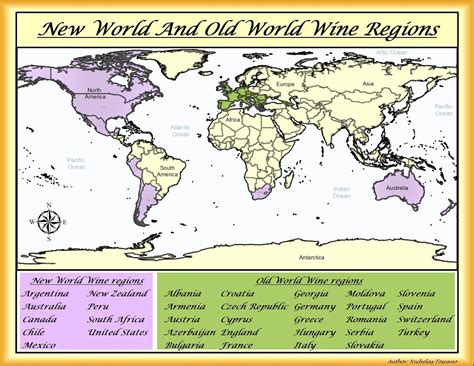 My Wine Journal A Map Of New And Old World Wine Regions