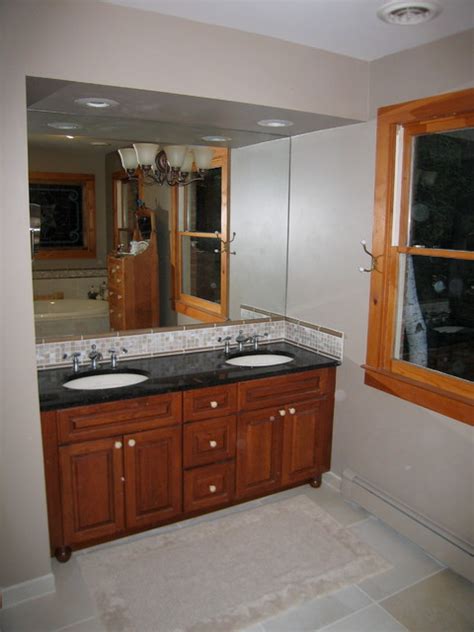 Bathroom vanities come in different sizes. Frameless Vanity Mirror, full height - Traditional ...