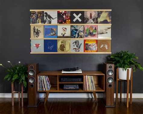 Vinyl Record Storage Shelves Maple Wall Mounted Record Etsy Hong Kong