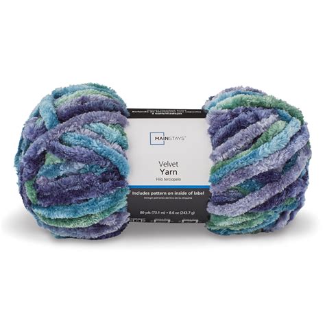 Mainstays 80 yd. Velvet Yarn, 100% Polyester - Walmart.com - Walmart.com