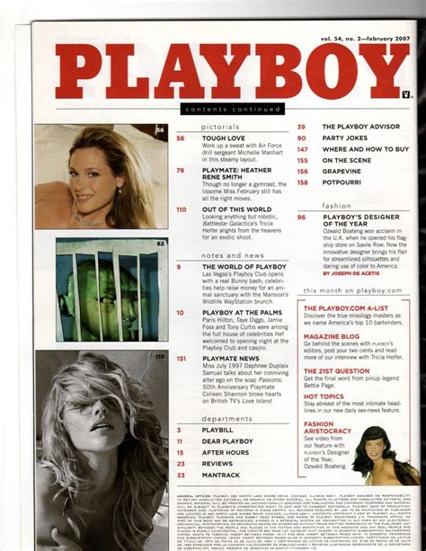 Mavin Playboy Magazine Feb Tricia Helfer Cover