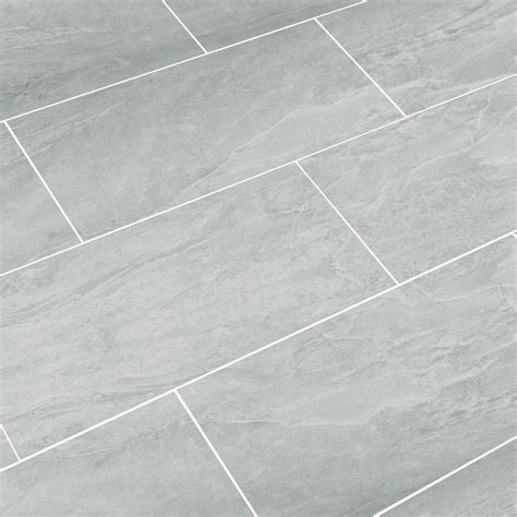 Snapstone Oyster Grey 12 In X 24 In Porcelain Floor Tile 8 Sq Ft