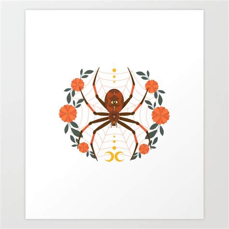 Goblincore Dark Aesthetic Spider Art Print By Bianque Creative Hub