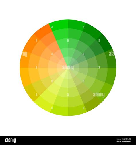 Color Wheel Chart Vibrant Gradient Hues Circular Spectrum Vector