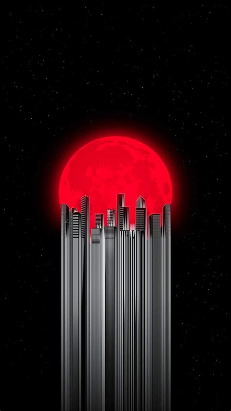 Red Moon City Iphone Wallpaper Iphone Wallpapers Iphone Wallpapers