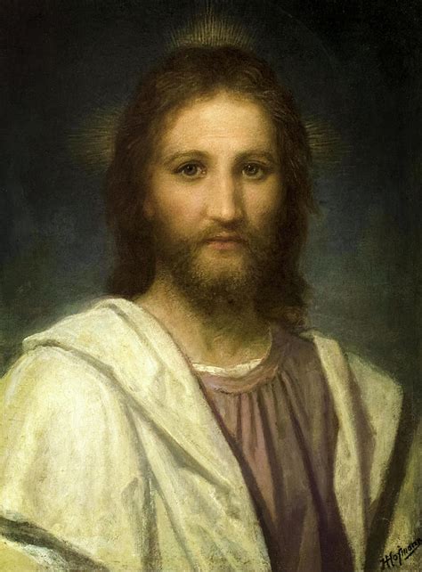 Head Of Jesus Christ Painting By Heinrich Hofmann Pixels
