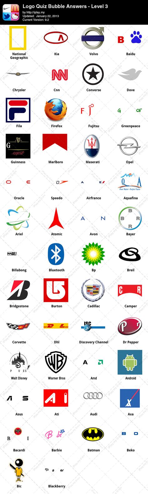 Logo Quiz Bubble Answers Iplay My Page