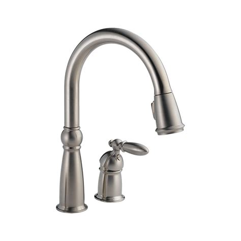 Touchless kitchen faucet with pull down sprayer, kitchen sink faucet with pull out sprayer, single hole and 3 hole deck mount, single handle power clean: 955-SS-DST Victorian™ Single Handle Pull-Down Kitchen ...